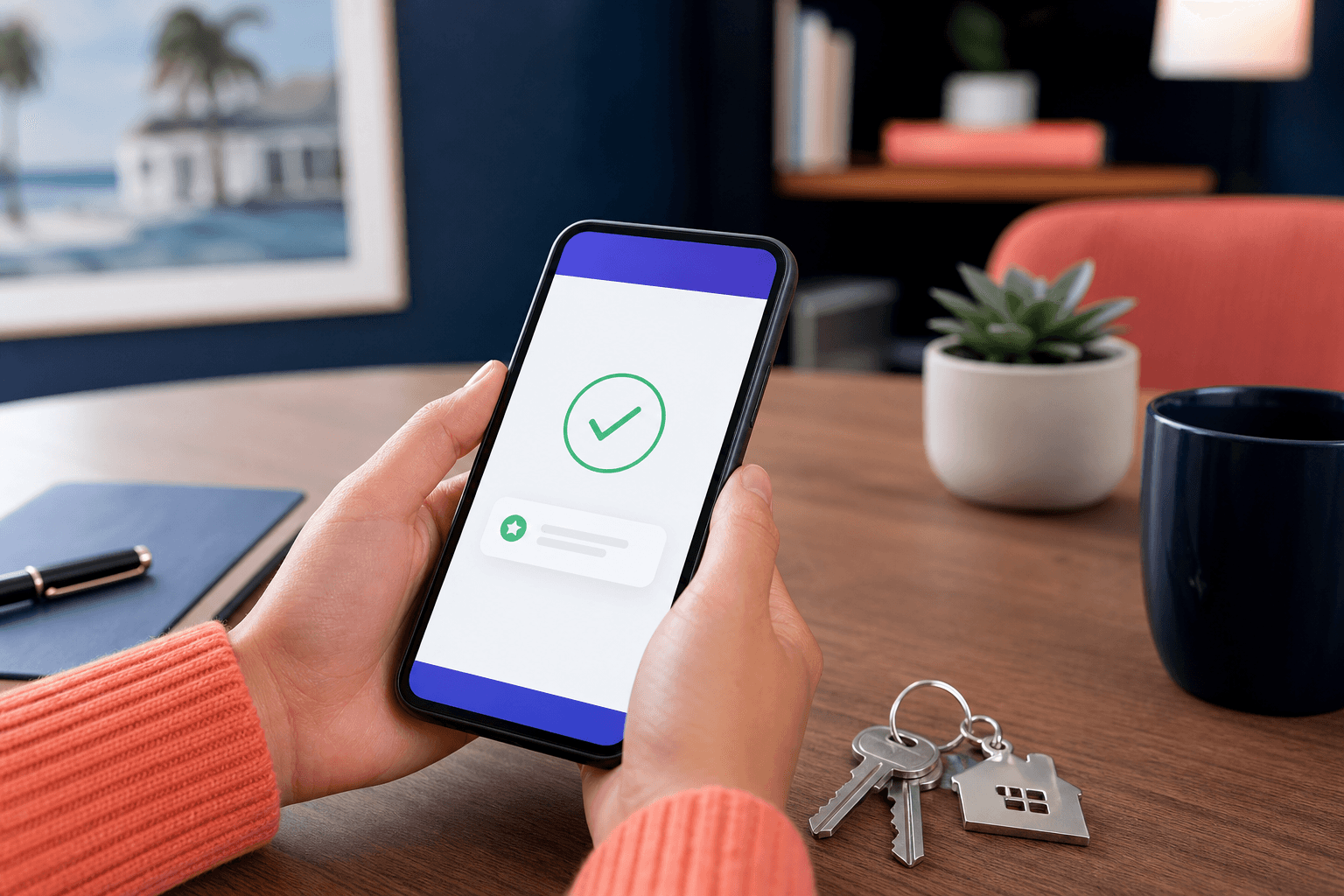 Host receiving a payment notification on their phone